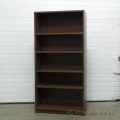 Walnut Tone 6ft Adjustable Shelf Book Case